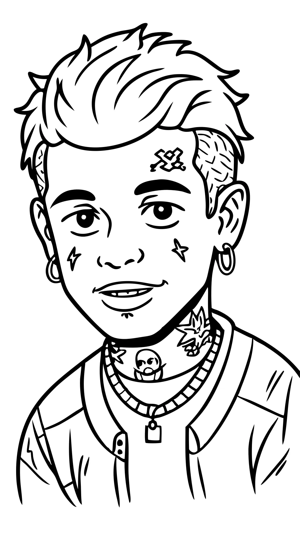 coloriage lil peep